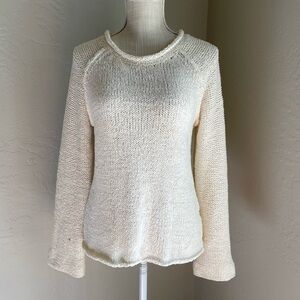 Elan Knit Crewneck Sweater with Open Back‎ Size: M
